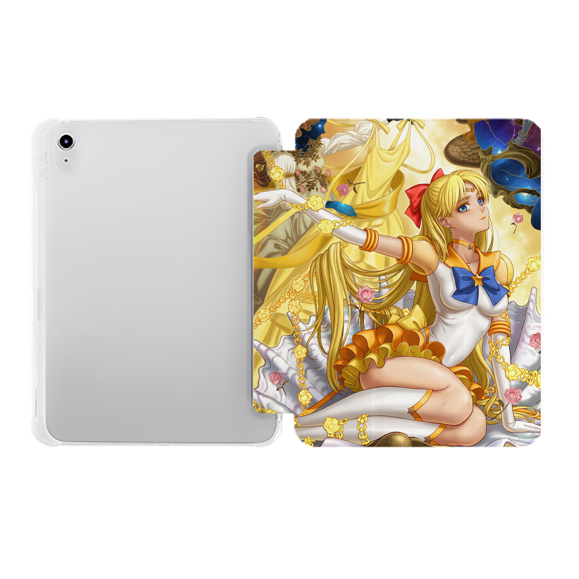 （画像用） 美少女戦士セーラームーン Sailor Moon IPad ケース ペン収納付き 三つ折りスタンド PUレザー×シリコン 対応機種9.5/10.5/10.9インチ